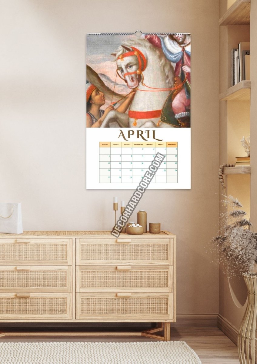 2025 Medieval Horses Wall Calendar - DecorhardcorePrint Material