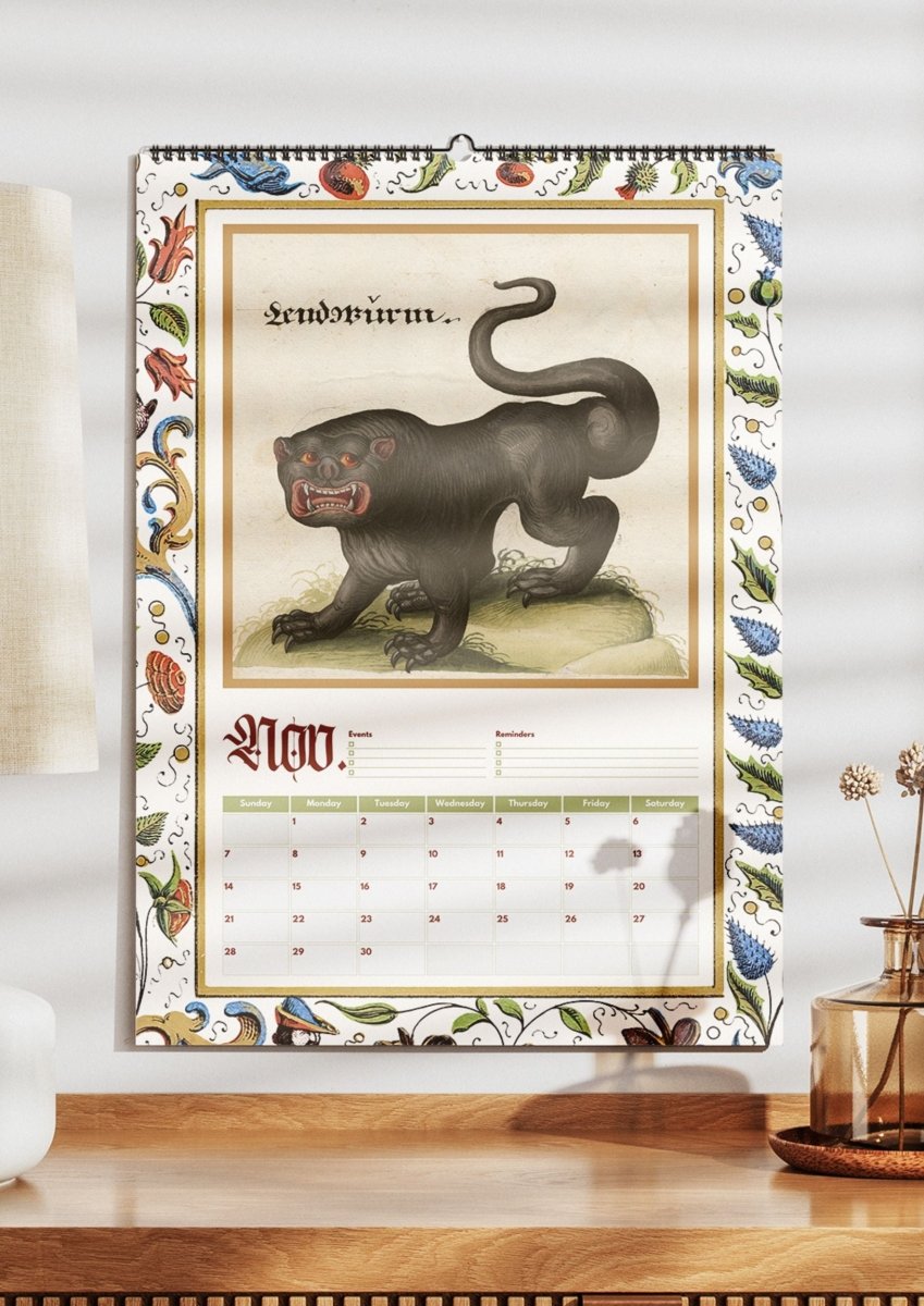 2027 Medieval Freaks Wall Calendar - DecorhardcorePrint Material