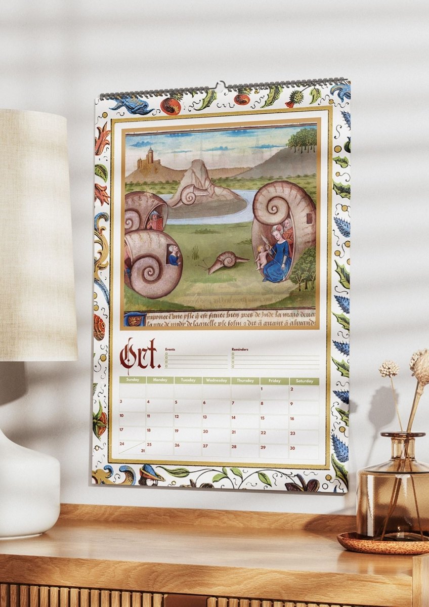 2027 Medieval Snails Wall Calendar - DecorhardcorePrint Material