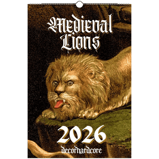 2026 Medieval Lions Wall Calendar - DecorhardcorePrint Material
