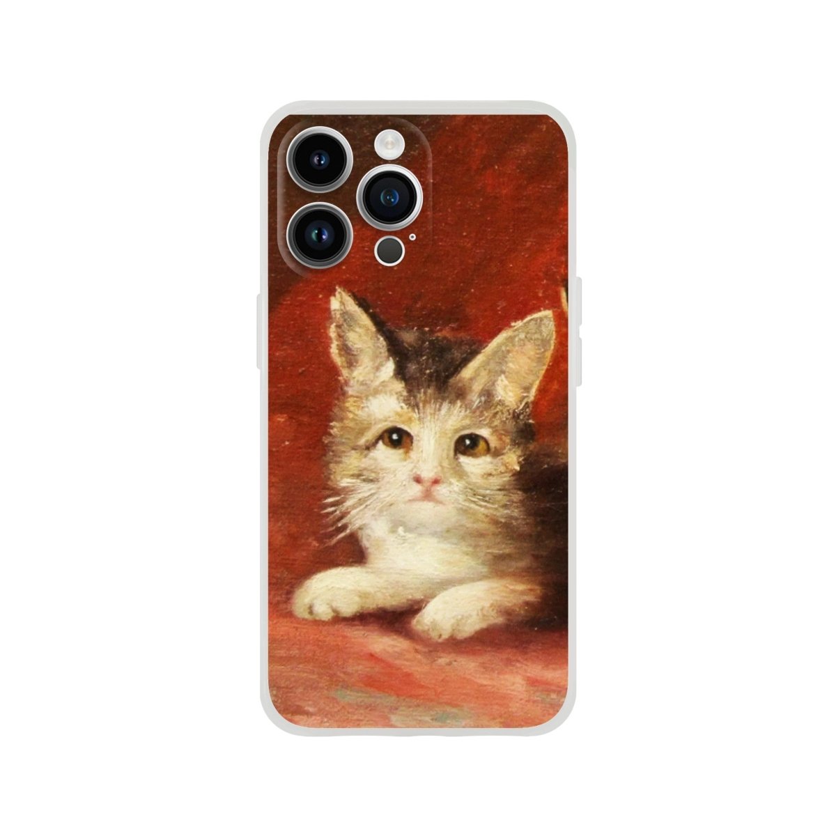 Cursed Cat Painting iPhone Case - DecorhardcorePrint Material