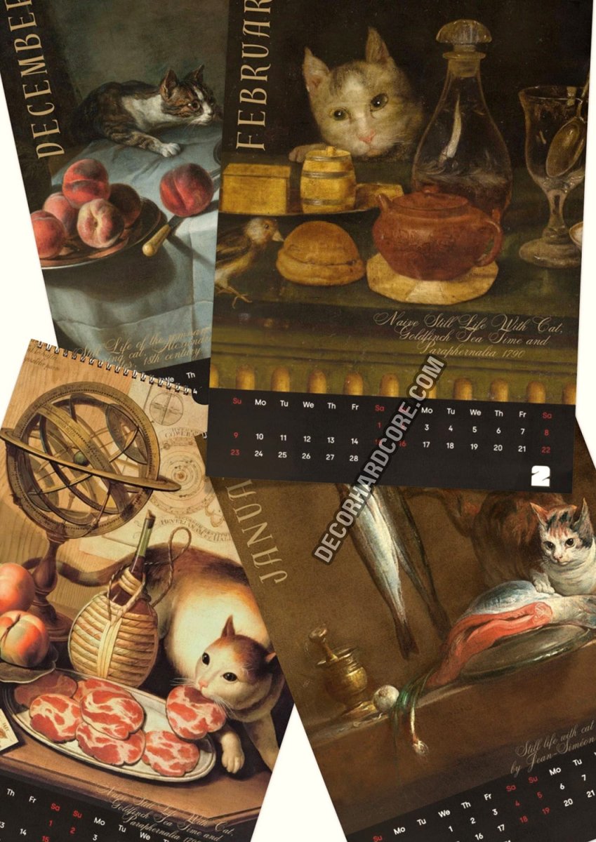 2025 Cats Stealing Food Wall Calendar - DecorhardcorePrint Material