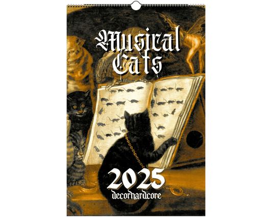 2025 Musical Cats Wall Calendar - DecorhardcorePrint Material