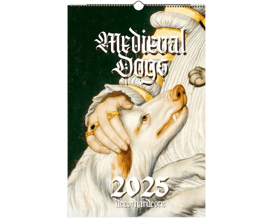 2025 Medieval Dogs Wall Calendar - DecorhardcorePrint Material