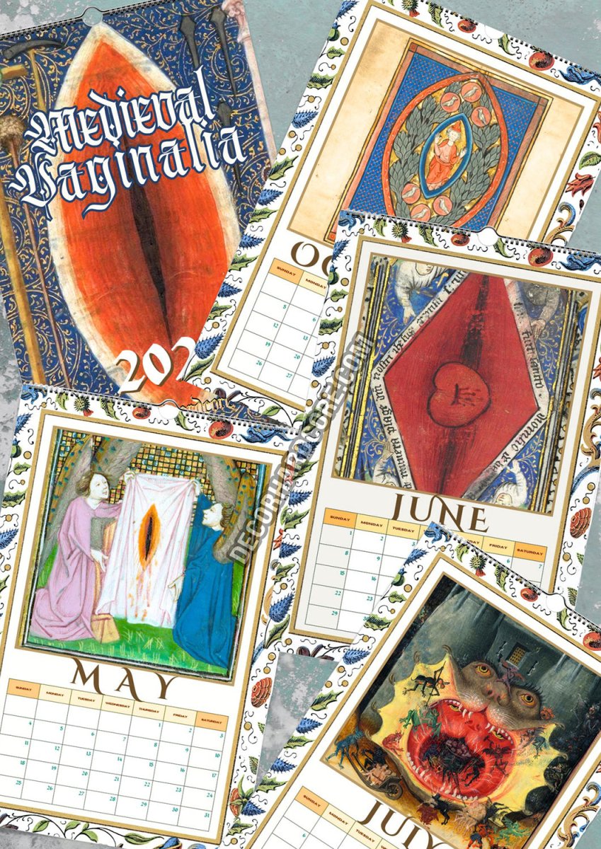 2025 Medieval Vaginalia Calendar - DecorhardcorePrint Material