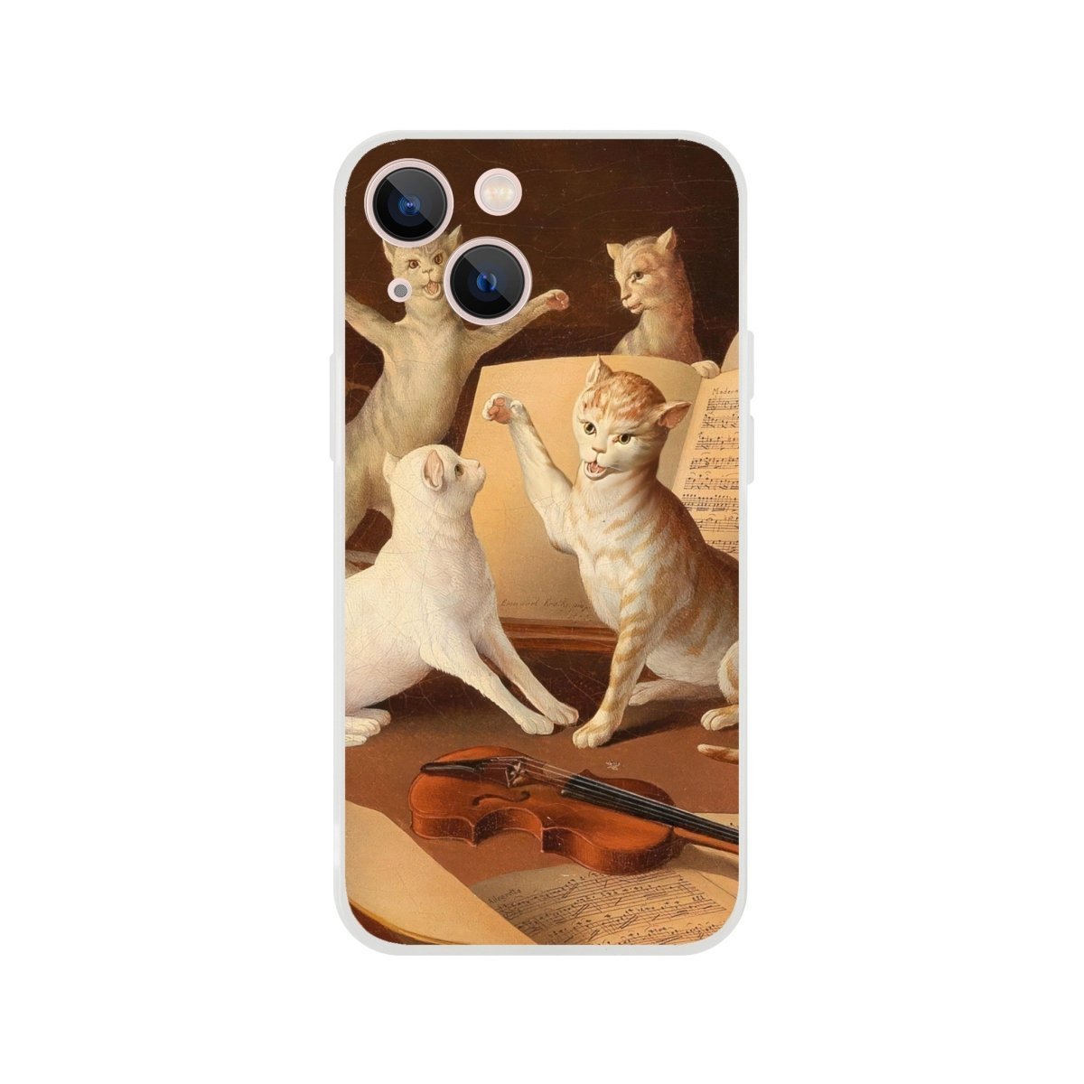 Cat Concert Renaissance iPhone Case - DecorhardcorePrint Material