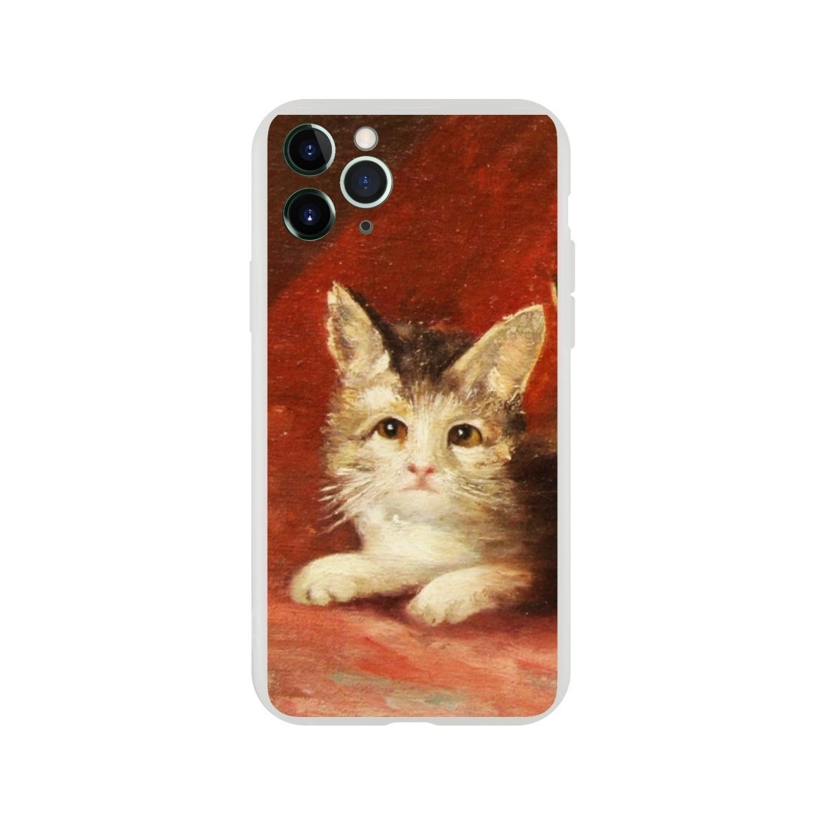 Cursed Cat Painting iPhone Case - DecorhardcorePrint Material