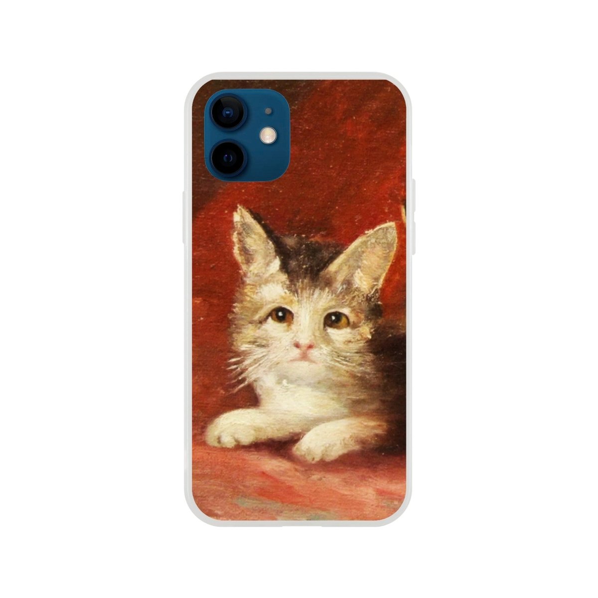 Cursed Cat Painting iPhone Case - DecorhardcorePrint Material