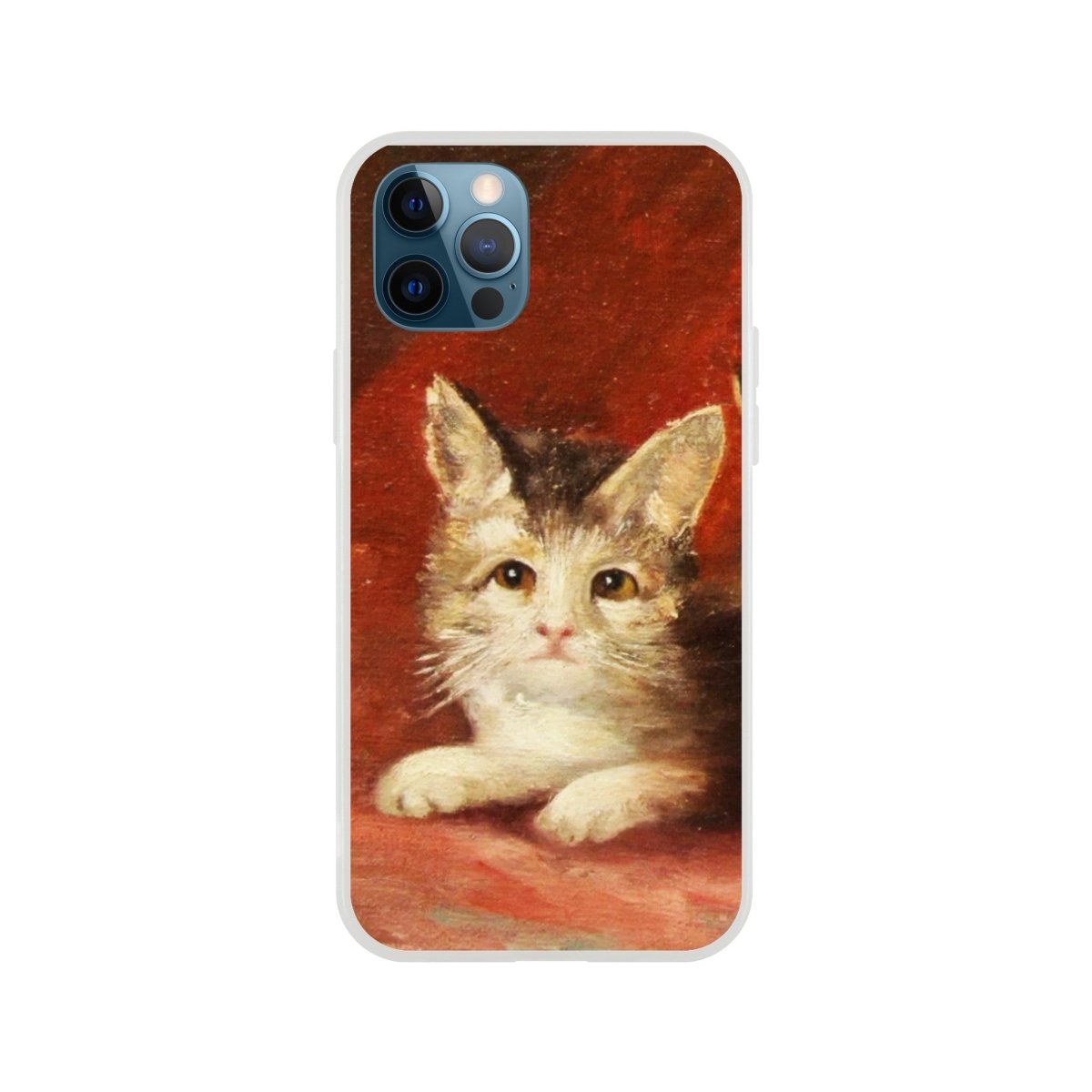 Cursed Cat Painting iPhone Case - DecorhardcorePrint Material