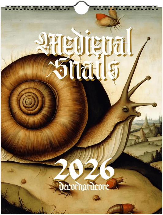 2026 Medieval Snails Wall Calendar - DecorhardcorePrint Material