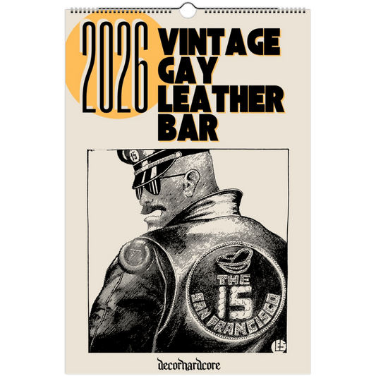 2026 Vintage Gay Leather Bars Wall Calendar - DecorhardcorePrint Material