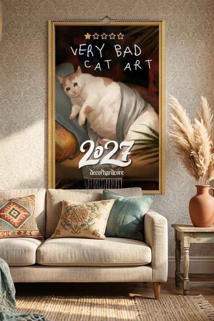 2027 Very Bad Cat Art - DecorhardcorePrint Material