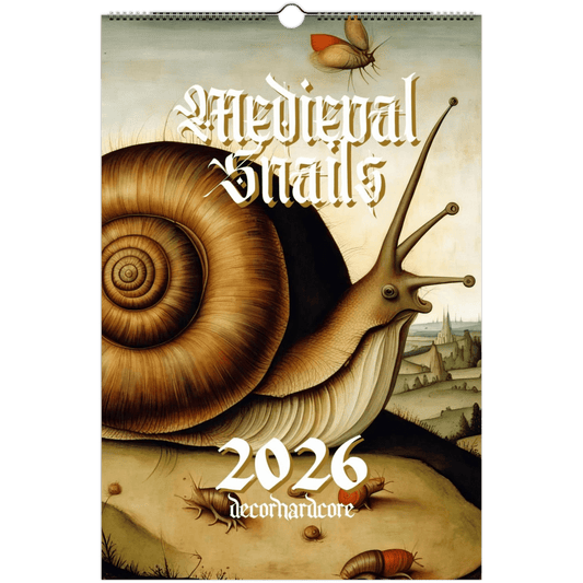 2026 Medieval Snails Wall Calendar - DecorhardcorePrint Material