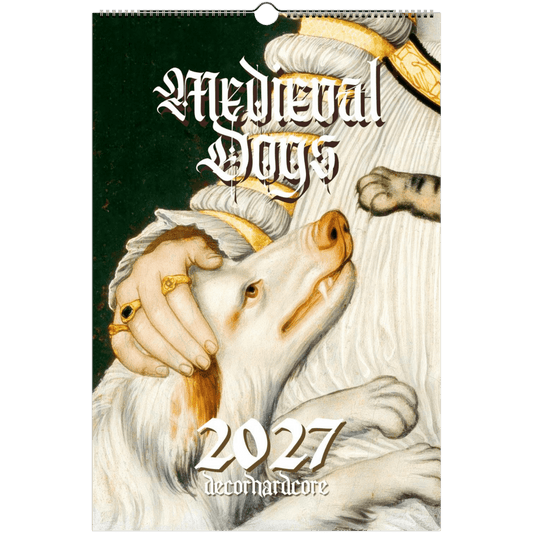 2027 Medieval Dogs Wall Calendar - DecorhardcorePrint Material
