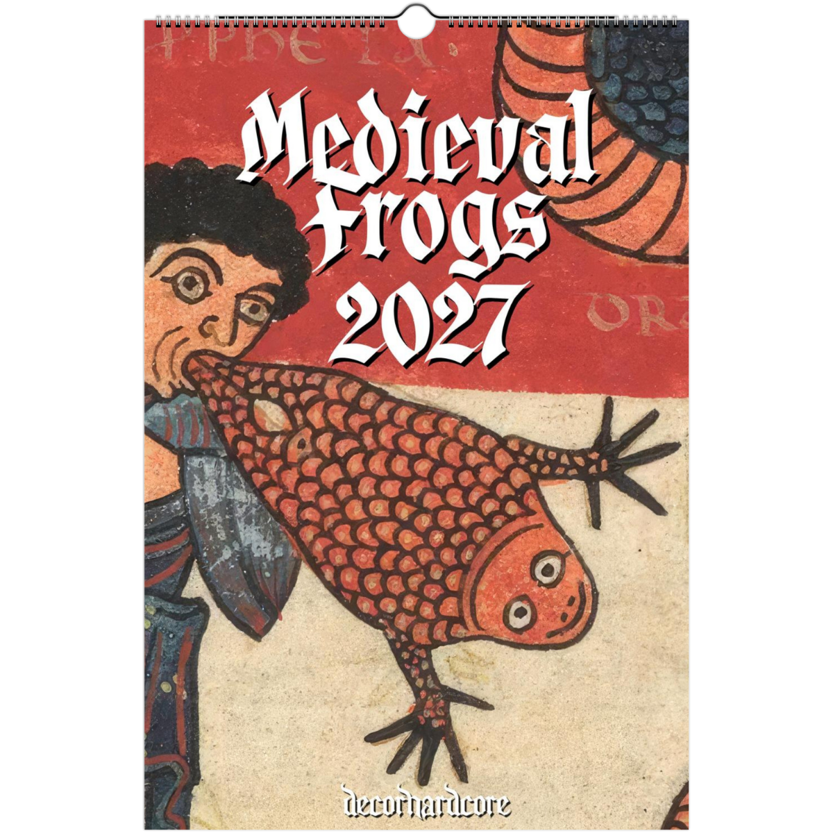 2027 Medieval Frogs Calendar, Funny Illuminated Manuscript Bird Art Planner, Creepy Marginalia oddities & curiosities Novelty Gift