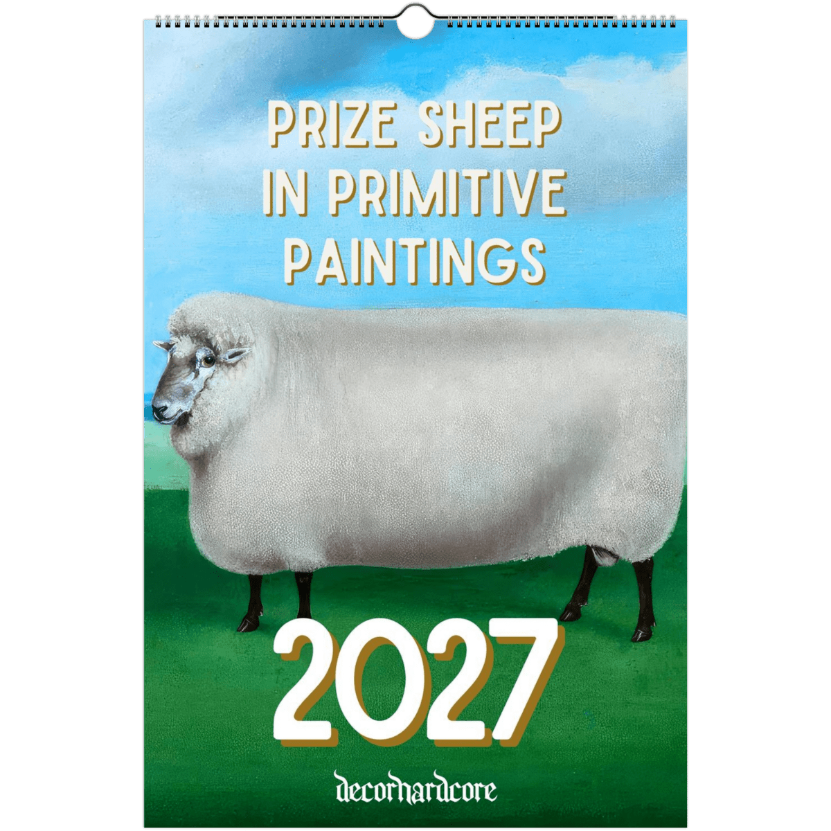 2027 Prize Sheep in Primitive Paintings Wall Calendar - DecorhardcorePrint Material