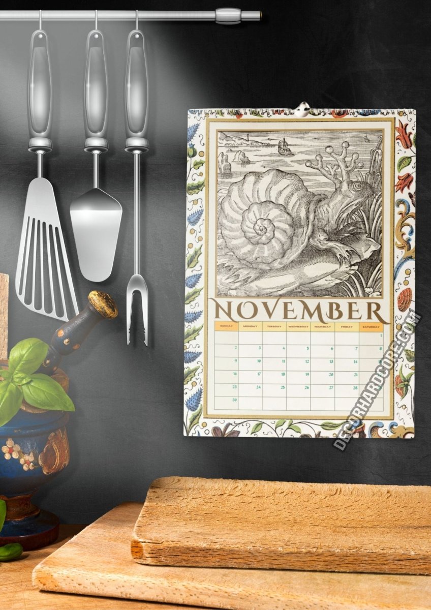 2025 Medieval Snails Wall Calendar - DecorhardcorePrint Material